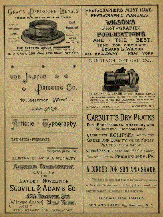 ad for photography equipment 1800s